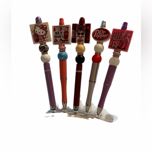 Hand Crafted Other - Dr Pepper Beaded Pens (Qty 1)